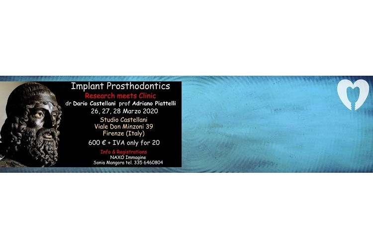 Implant Prosthodontics Research meets Clinic dr Dario Castellani, prof Adriano Piattelli Firenze, 28